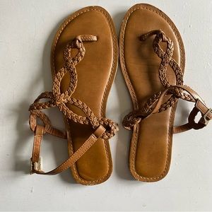 Merona Women's Sandals Cognac Brown Strap Size 8
